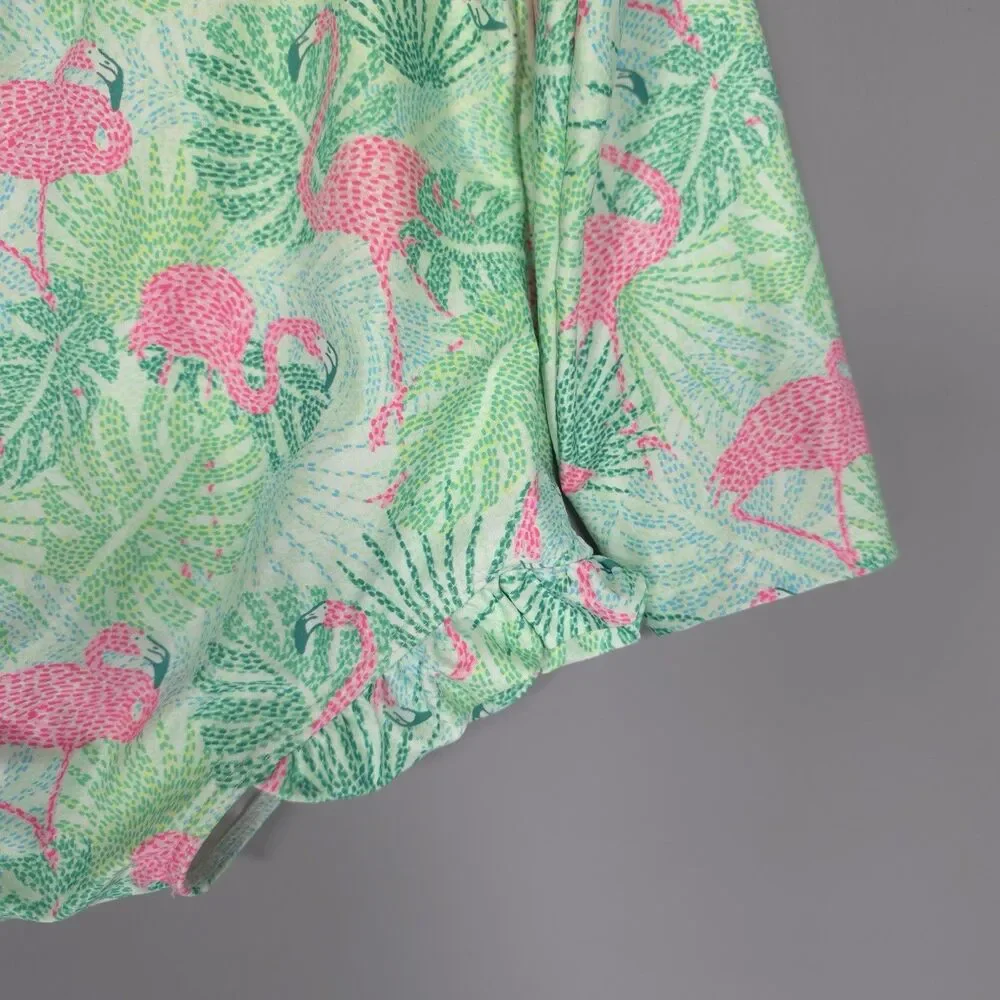 KENNY FLOWERS Kiddy Flowers Swimsuit Girls 10 Kids Long Sleeve UPF 50+ Flamingos
